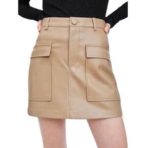 Zara Faux Leather Skirt with Pockets